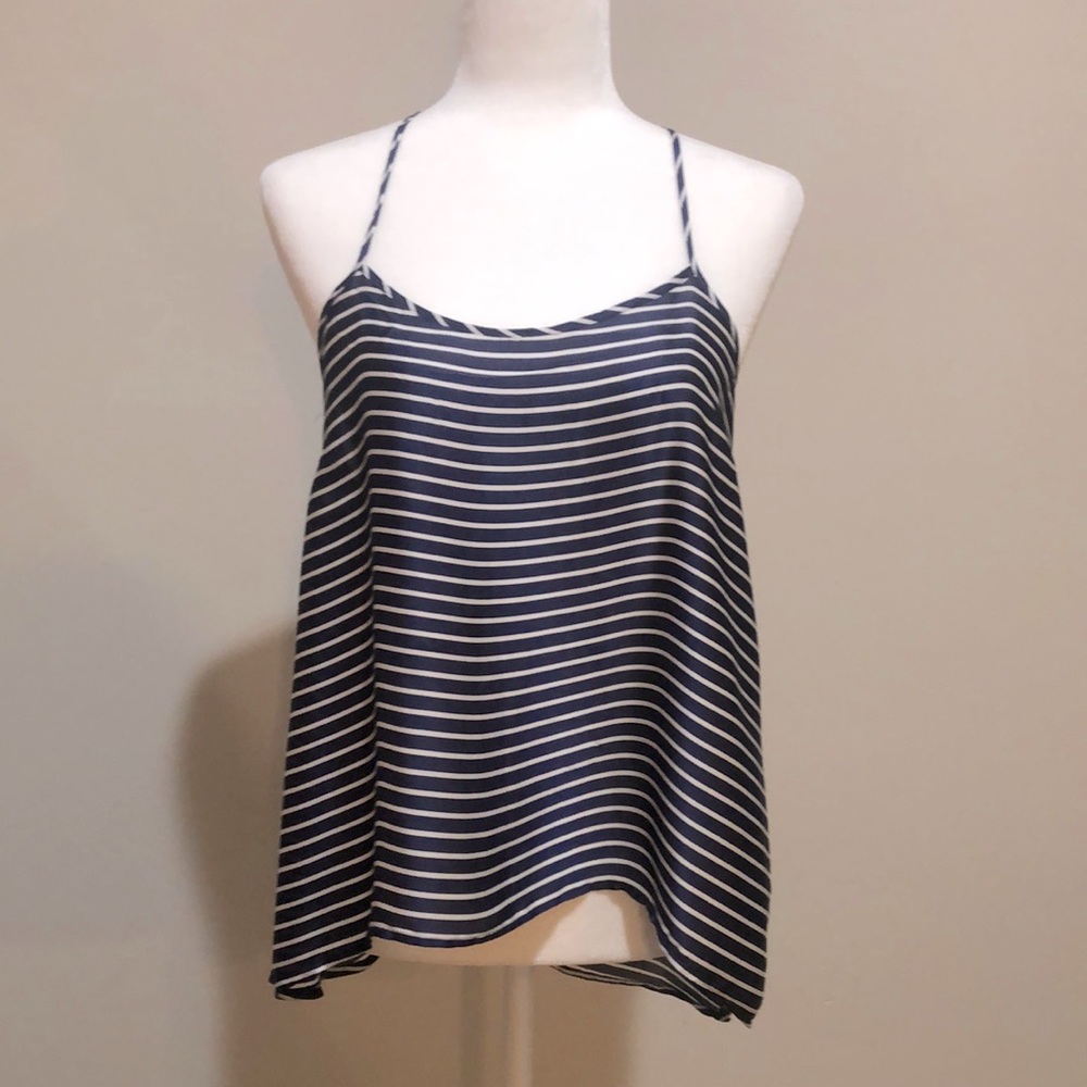 Navy blue and white striped tank - Picture 1 of 5
